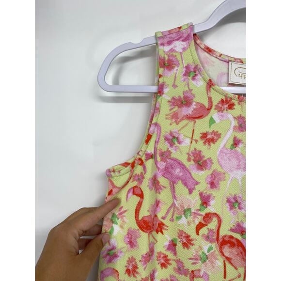 Pappagallo Womens Pink Yellow Flamingo Sleeveless Dress NEW Small - Picture 4 of 10